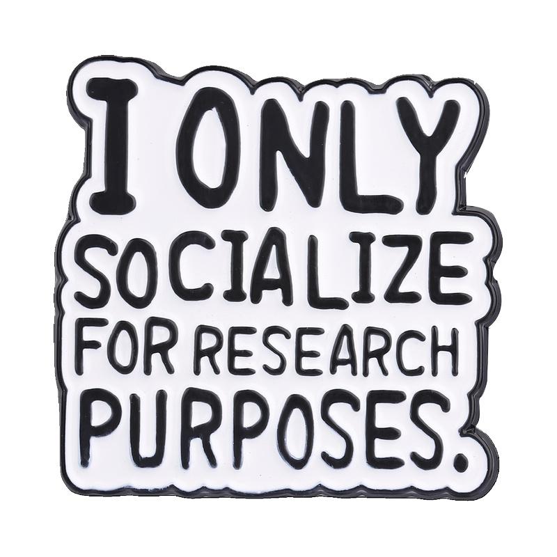 Research Academic Socialize Quotes Enamel Pins Your Opinion Is Not P 0.05 Booches Lapel Badge Jewelry Gifts for Researchers