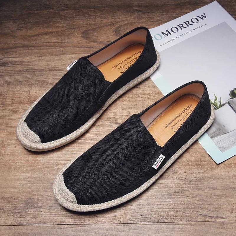 Men Loafers Soft High Quality Spring Canvas Fisherman Shoes Sneakers Men Espadrilles Trend Flats Driving Shoes Men