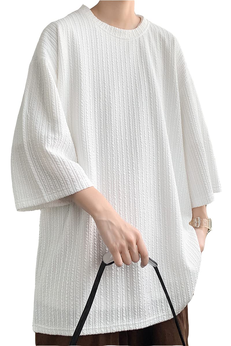 

Sleeve Summer Clothes Big Silhouette Large Size Crew Neck Tops Cool Simple Stylish Relaxed Casual Popular Street Soft to the Touch Comfortable