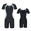 Jeteseu Women'S Aqua Short Sleeve 3/4 Indoor Half-Body Swimsuit L_4A8246