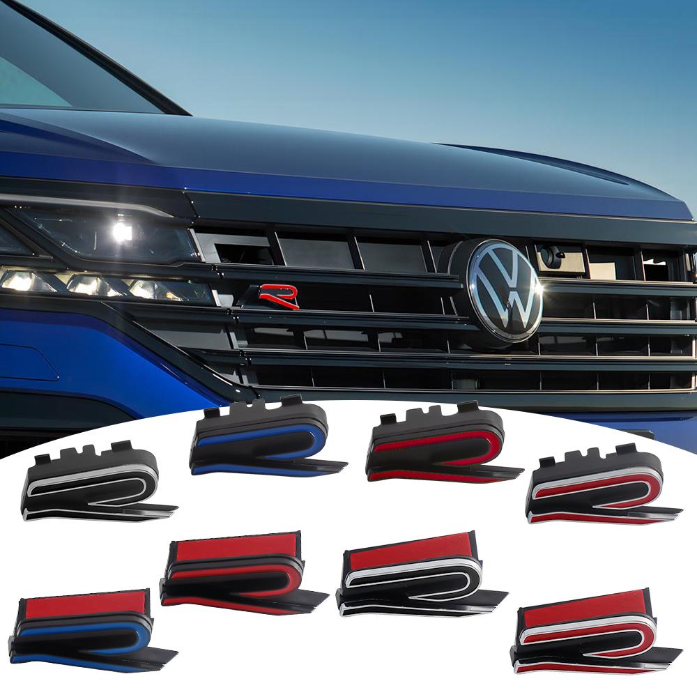 3D Car Front Grille Trunk Emblem R Logo Badge Sticker For Volkswagen VW Polo Passat B5 B7 Golf Jetta Polo Jetta TDI CADDY Beetle UF6 gchx7