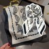 Seidiges Tuch Vielseitiger Druck Glatte Textur Knitterfest Winddicht Halstuch Pendeln Reisen Business Layering Halsaccessoire