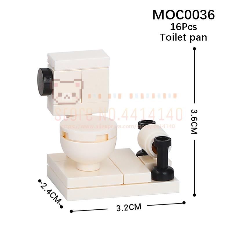 

Мебель для дома MOC Строительные блоки Городская сцена Сделай сам Кухня Кровать Диван Туалет Ванна Модель Украшение Сборка Кирпичики Игрушки Для Детей