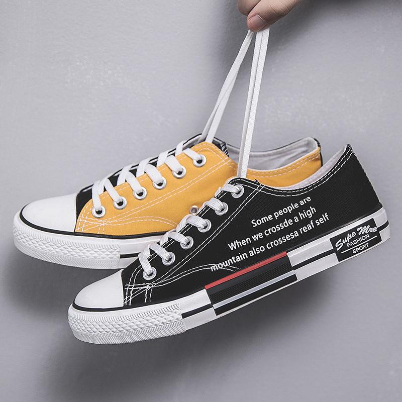 Модные высокие мужские спортивные туфли летние парусиновые кроссовки дизайнерские — фото 10