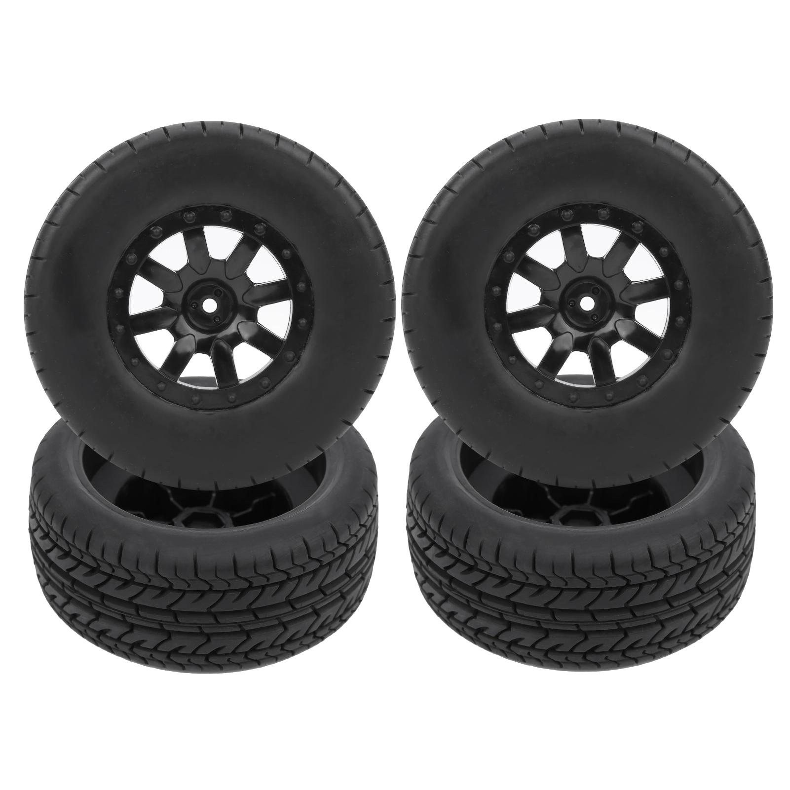 

4pcs RC Short Course Truck Tire Tyre Wheel RC Accessory Fit for 110 Traxxas Slash (10044)