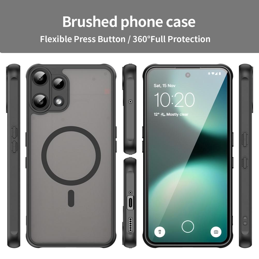 Matte Flexible Press Button Magnetic Full Protection Case for Nothing Phone (3a) Lite 3A Pro 3 CMF Phone 2 Pro Protect Cover