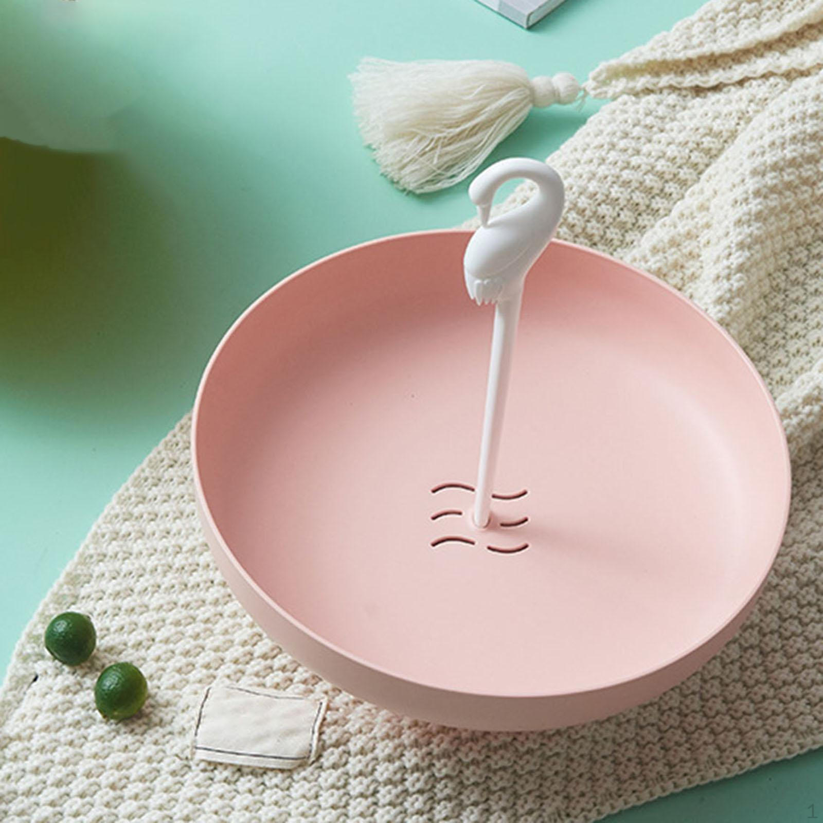 

Лоток для хранения фруктов, корзина для сушки для офисного декора розовый