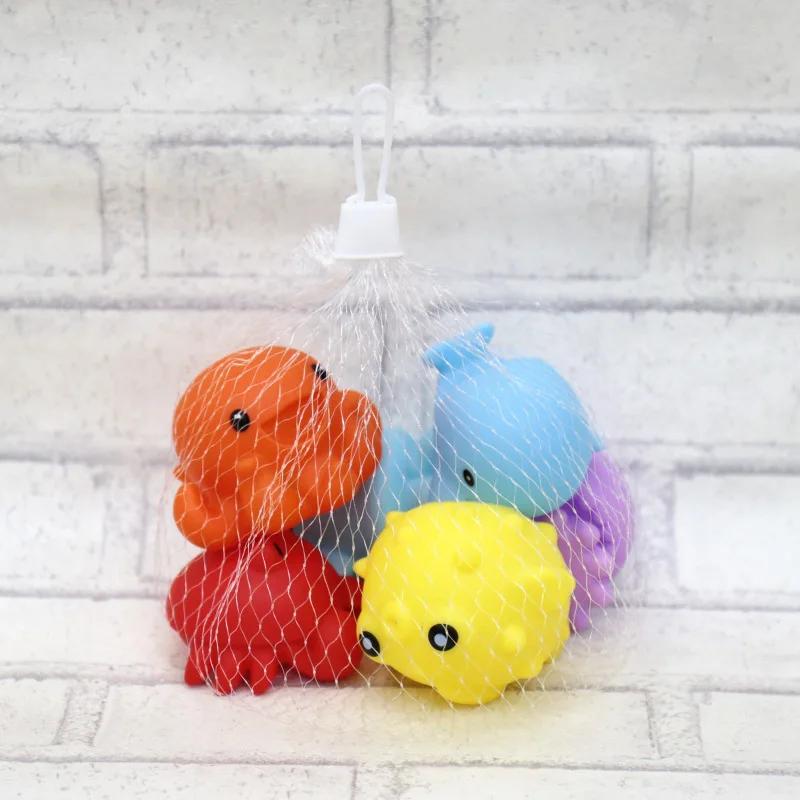 

6 шт./набор детских игрушек, сенсорные шарики для детей, текстурированный шарик для прикосновения к руке, мягкий резиновый массажный мяч, погремушка для младенцев, сенсорные игрушки