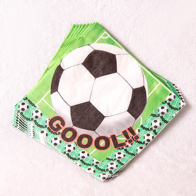 Green Football Birthday Party Decorations & Disposable Tableware Set