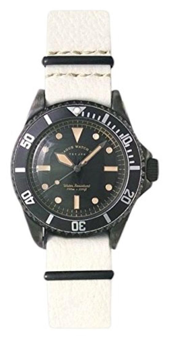

Годинник Watch BLK SUB Military Ремень GUIDI ROSELLINI NATO Білий [Vague Company] (Чорний суб) & BS-L-N003