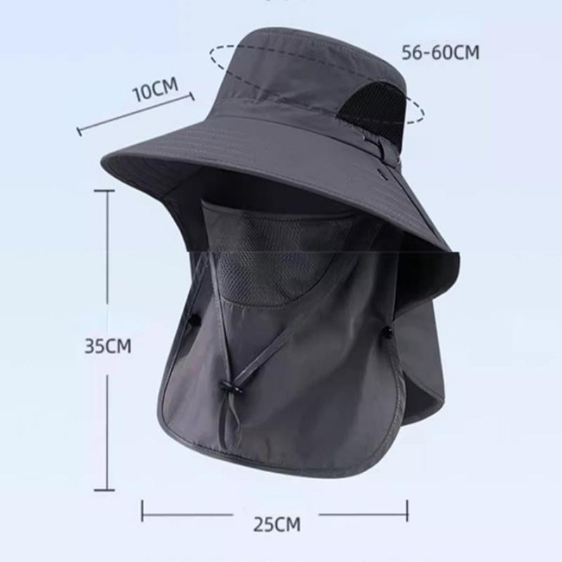 

Солнцезащитная шляпа Защита шеи Интегрированная рыболовная шляпа Альпинистская шляпа Летняя дышащая шляпа рыбака Ветрозащитная с большим карнизом One Size