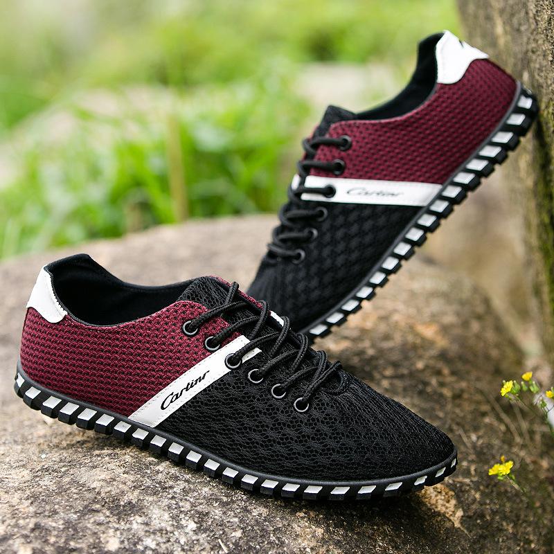 Summer Mesh Shoes Men's Breathable Mesh Shoes Men's Casual Shoes Plus Size Deodorant Sports Shoes Mesh Shoes Soft-soled Men's Shoes
