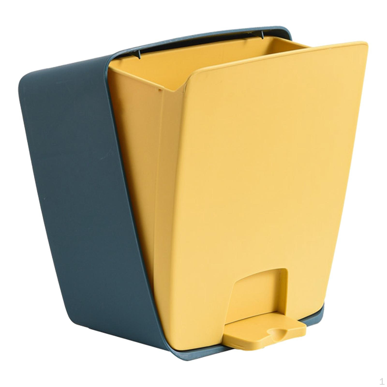 

Мусорное ведро с функцией «свободные руки» и бесшумной крышкой для дома и офиса жёлтый