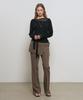 GENERALIDEA Tie Asymmetrical Layered Pullover [Black] / Gf1Lkp521