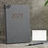Academic Task Planner 2027 Daily Monthly Agenda Vintage Sheepskin Texture Cover A5 Portable Thick Paper Book for Business Office And Personal