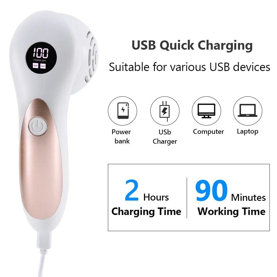 Elektrische Fußfeile Pediküre Maschine Hornhautentferner Wiederaufladbar Abgestorbene Haut Schrubber Polierer Schleifer Fuß Ferse Rissige Pflege Werkzeuge