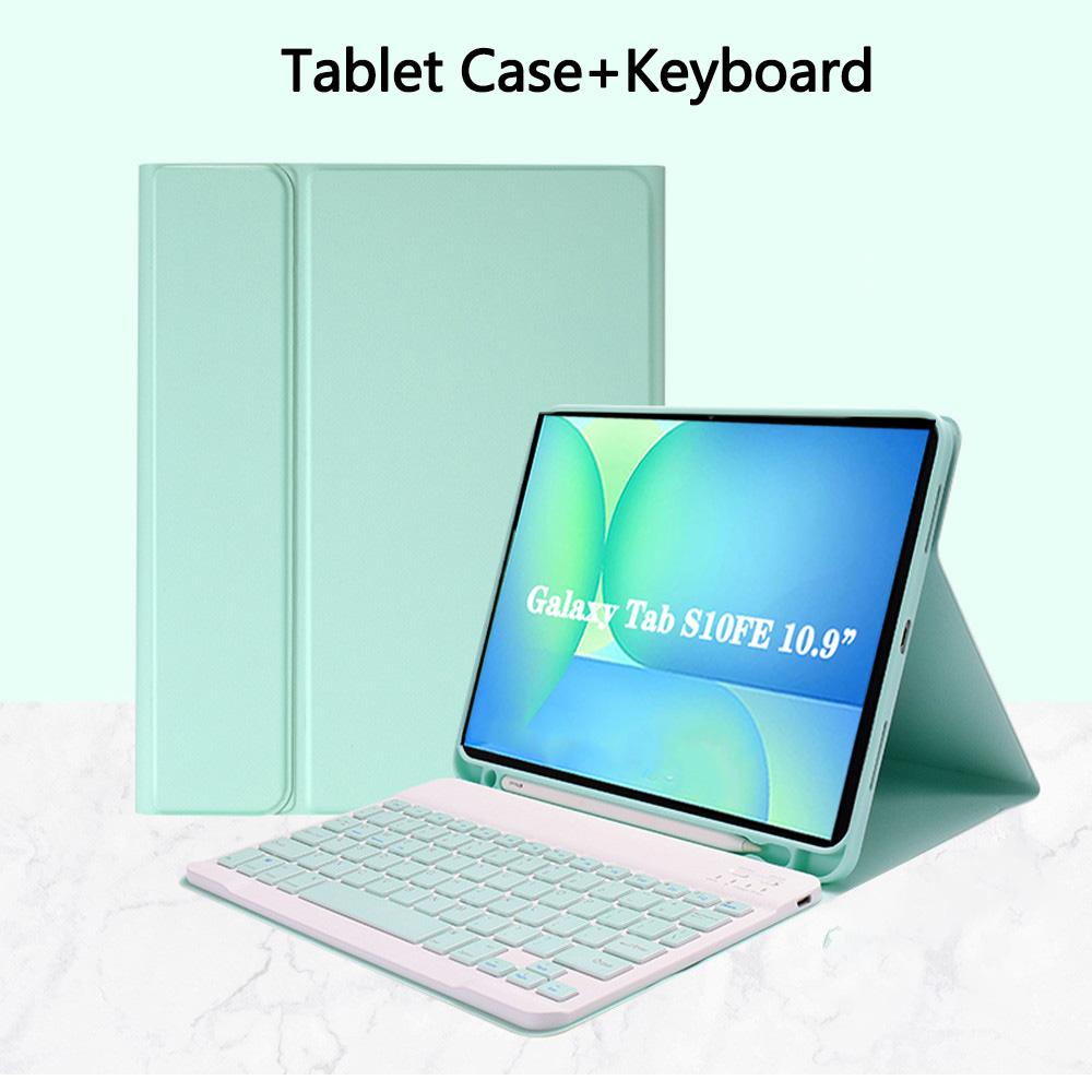 Case for Samsung Galaxy Tab S10 FE 10.9 Inch, Keyboard Cover for Samsung Galaxy Tab S10 FE 10.9 Inch SM-X520/X526/X526B