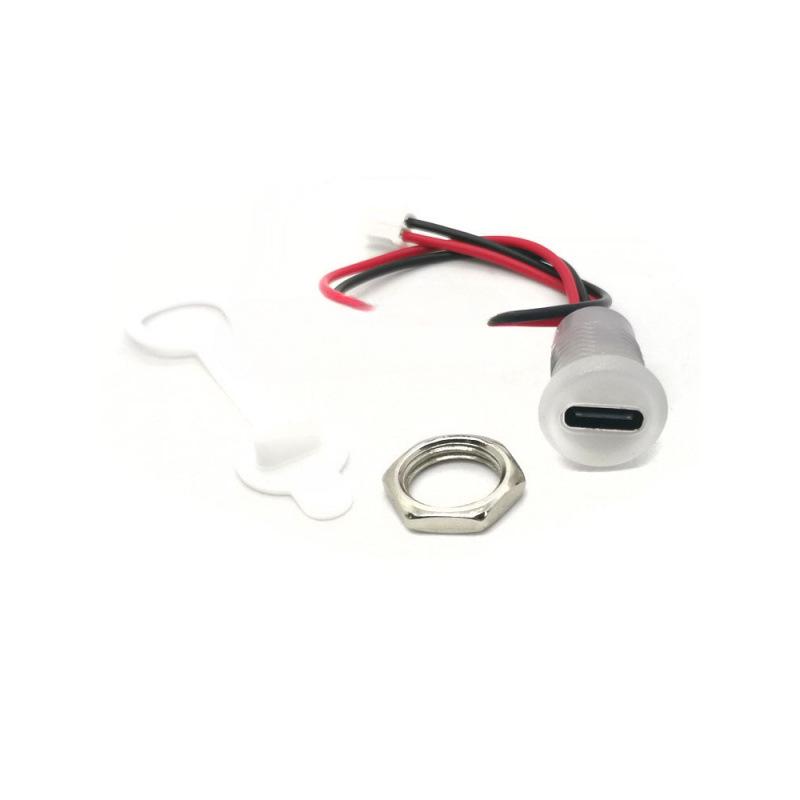 Type-C2P Transparent Green LED Desk Lamp with Oval USB-C Charging Port