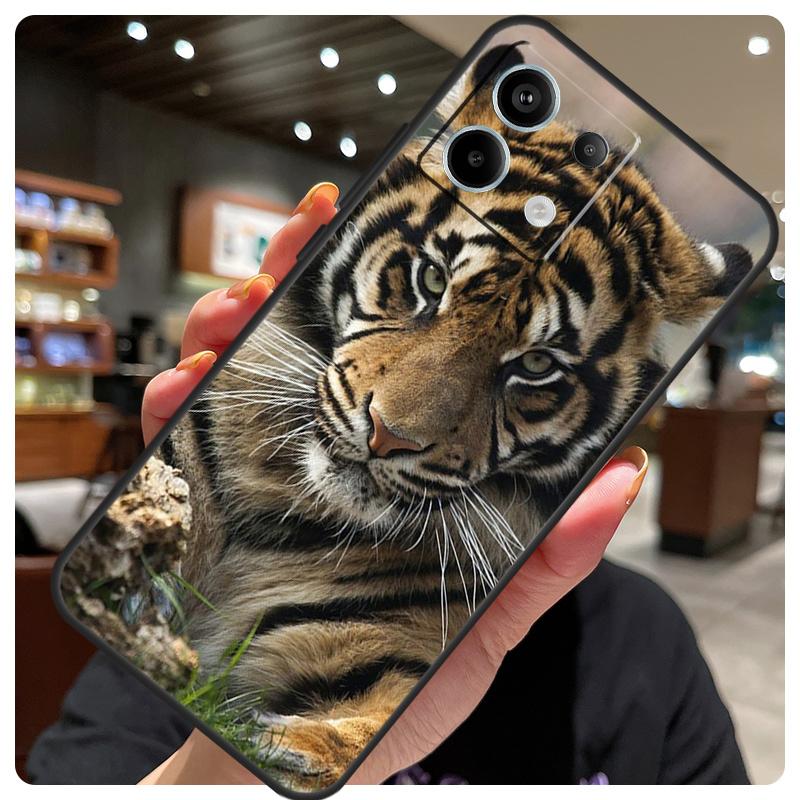 Animal Tiger Case For Xiaomi Redmi Note 14 10 11 12 13 15 Pro Plus Cover For Redmi 15 15C 14C 10C 12C 13C