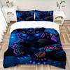 3pcs Neon Panther Print Duvet Cover Set - Machine Washable, Includes 1 Cover and 2 Pillowcases, No Core Included yy251013038