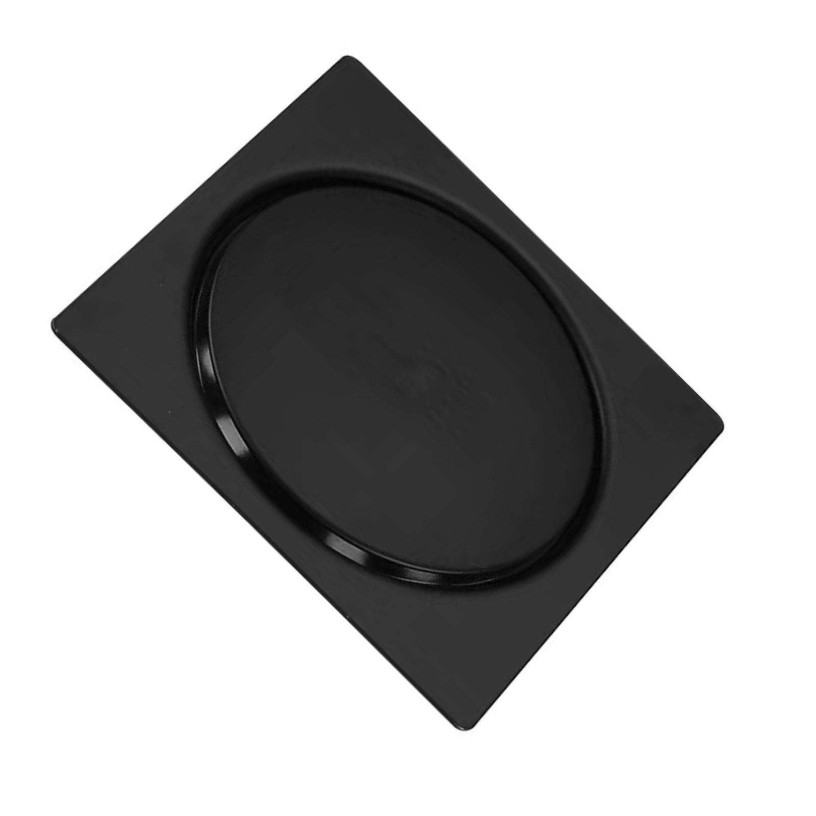 

Сливной трап из нержавеющей стали, квадратный слив для душа, квадратная заглушка для душевой комнаты, быстросливной фильтр для улавливания волос S чёрный