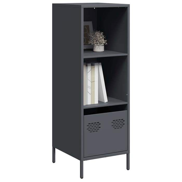 VidaXL Buffet haut anthracite 35x39x103,5 cm acier, armoire à livres, armoire à livres moderne, étagère à livres, étagère et 851378