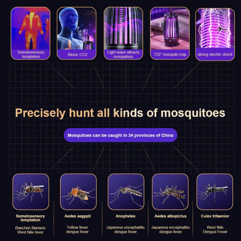 Neue Laterne LED Moskito Lampe UV Nicht Strahlung Moskito Dispenser USB Lade Tragbare Nacht Nacht Licht