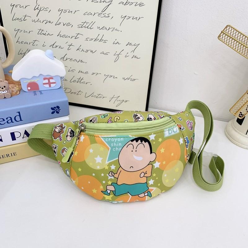 Kid Fashion Chest Bag With Crayon Shin Chan And Nene Print Designs For Daily Use