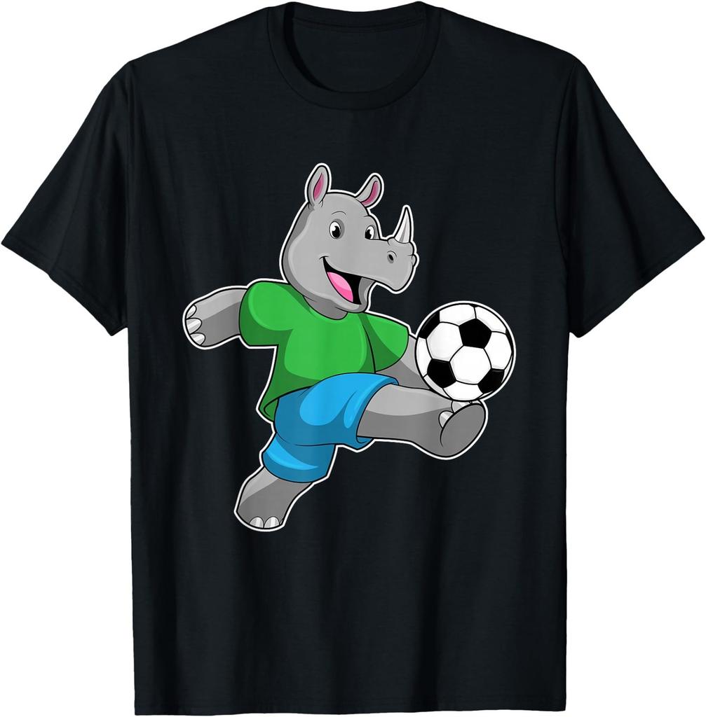 Rhino Soccer Player Soccer Sports T-Shirt