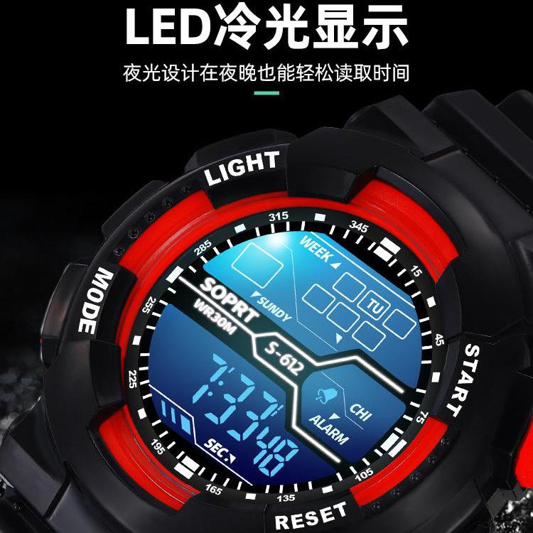 Electronic Watches For Men Sports Luminous Chronograph Alarm Clock Fashion Boys Middle School Students Teenagers Electronic Watches