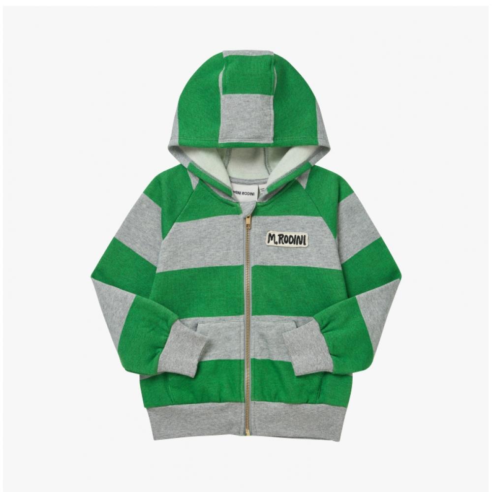 Mini Rodini 2372014375 Randig Zip Hoodie Randig Barn Hoodie Med Dragkedja