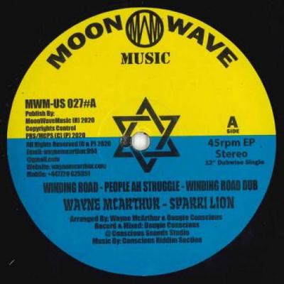 12inch Record WAYNE MCARTHUR - Winding Road; People Ah Struggle; W MWMUS027 Moon Wave Music 2020 UK Reggae, Ska & Dub