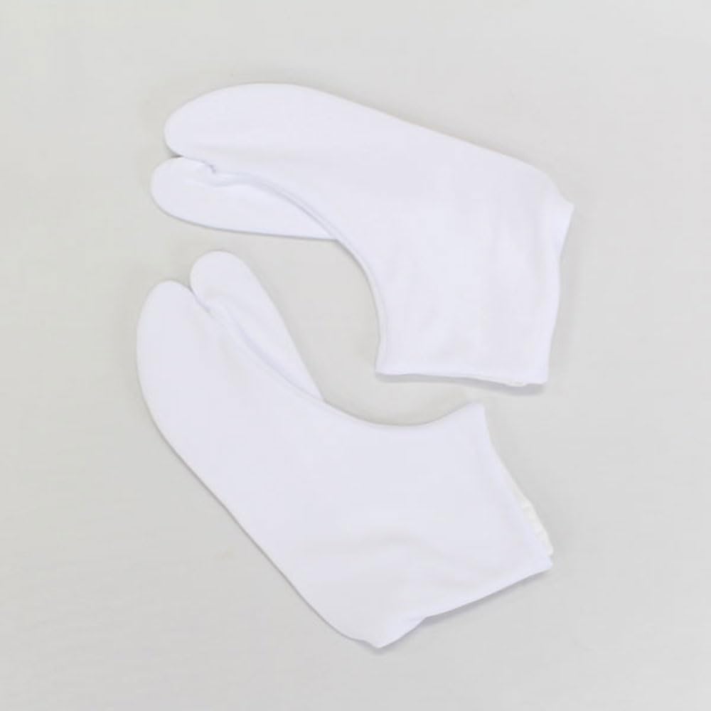[hgb253] Toray High-Stretch Tabi Socks, 5-Clasp, Made In Japan, White [Kimono Biyori] (4L)