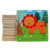 3D Puzzles Cartoon Animals Montessori Game Children Cognitive Jigsaw Puzzle Infant Playthings Educational Toys Ideal for Toddler
