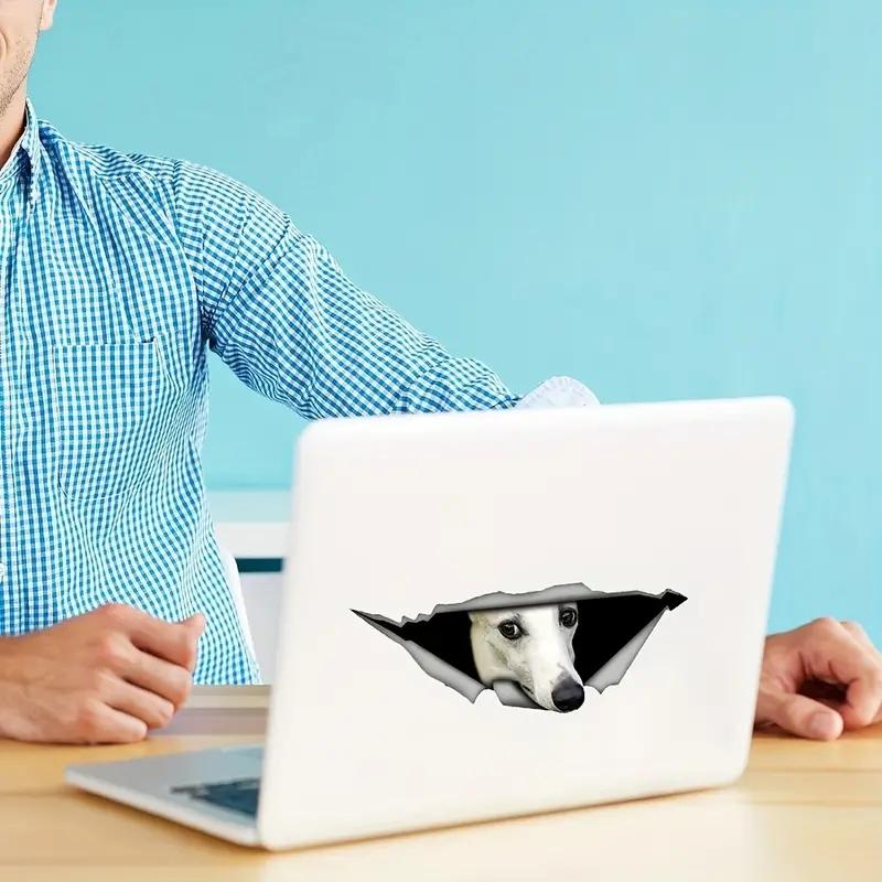 DS81#30x11.5cm  Creative Car Sticker White 3d Pet Dog Accessories Vinyl Car Styling Cover Scratches