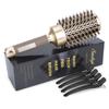 Sndyi Roll Quick Drying Curl Straight Curly Hair Nano Ceramic Ion Round Volume Roll Curl Pig Hair Blow Heat Reduce Smooth and Shiny Diameter Total