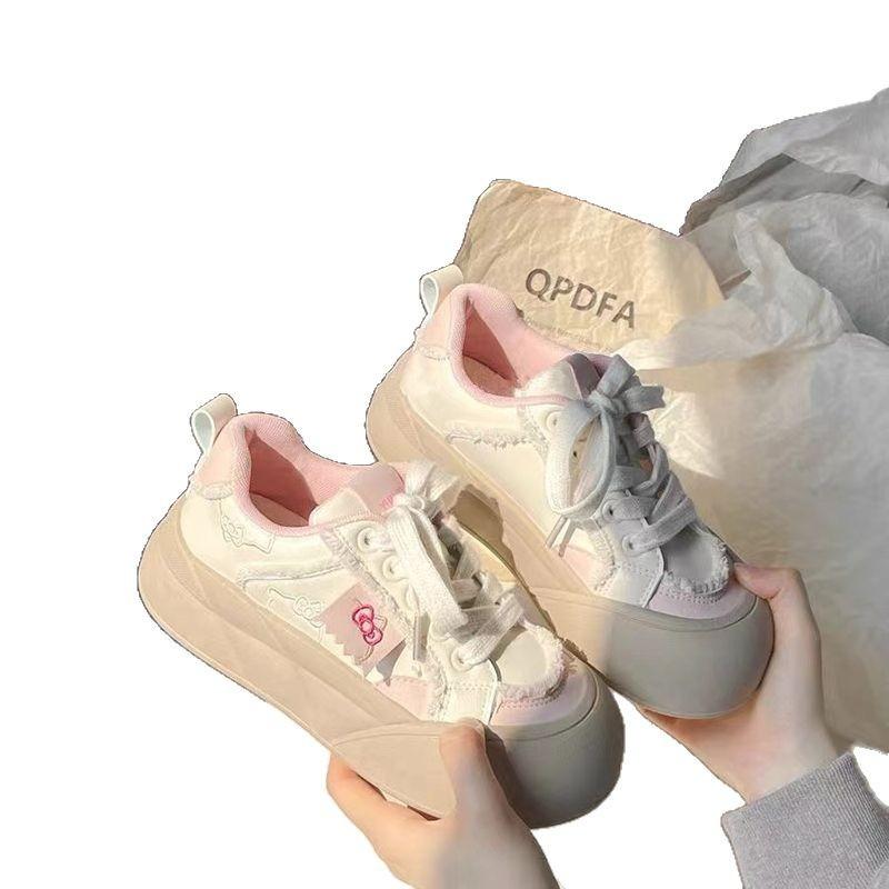 Dopamine platform white shoes women's new versatile niche shoes casual bread shoes board shoes