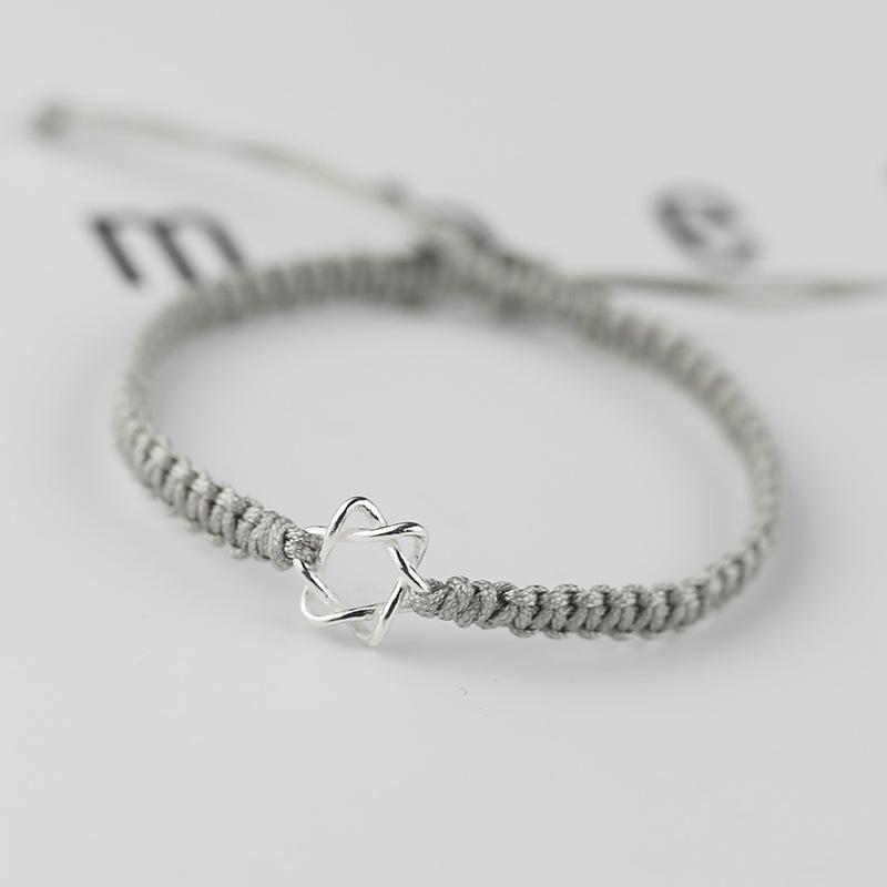 Original Handmade S925 Sterling Silver Six-Pointed Star Guardian Bracelet for Women