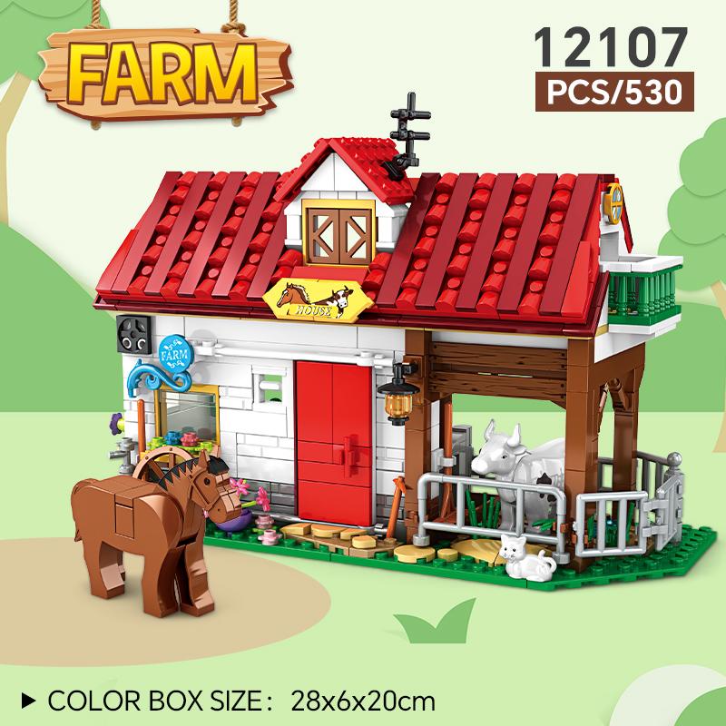 

Woma Toys RTS 12107 Brick Block Building CPSIA ASTM Bloc Jouet De Construction Animals Farm Toys для детей