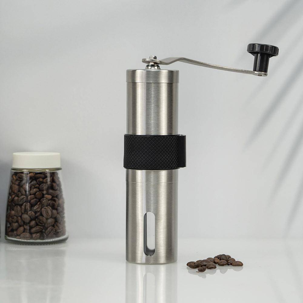 Highquality Stainless Steel Manual Coffee Grinder With Removable Hand Crank For Home Brewing Enthusiasts