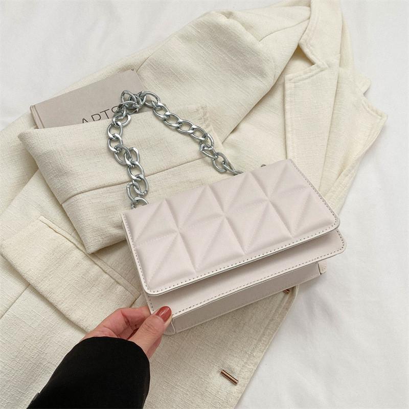 Trendy Casual Women's Small Square Bag Elegant Chain Strap Crossbody Purse