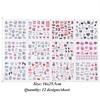 1 Set Valentines Liebesbrief Blume für Nägel Inschriften Nail Art Dekoration Nagel Wasser Aufkleber