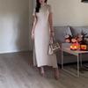 European & American Autumn/Winter High Neck Casual Loose Solid Color Slimming Shawl Dress