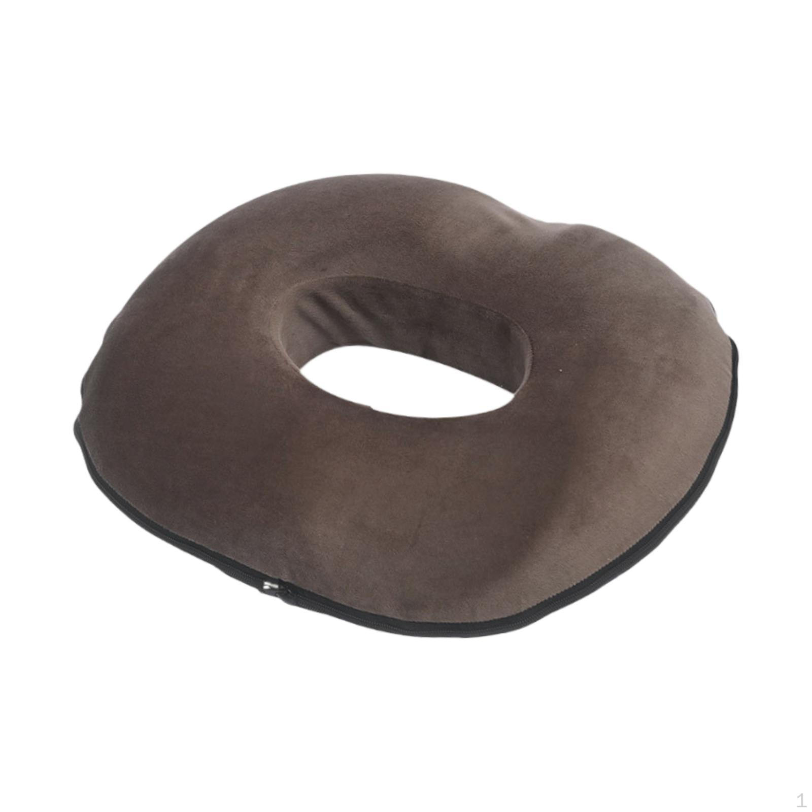 

Office Chair Cushion Sitting Pad Breathable Car Hollow Donut Pillow for Driving Desk коричневий