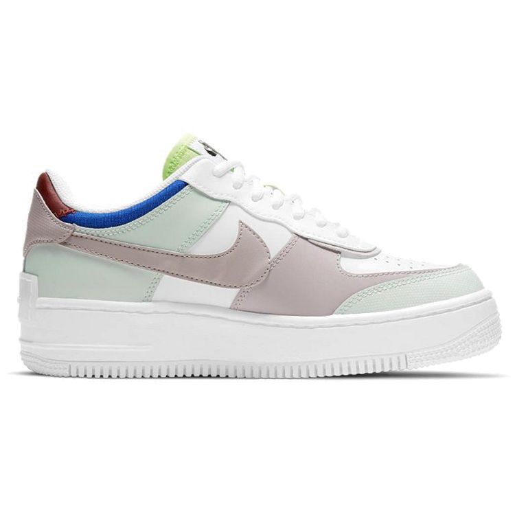 Nike Air Force 1 Shadow SE Pixel Swoosh - Barely Green Women Sneakers White Platinum-Violet Black CV8480-300