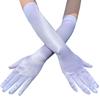 Vintage Nylon Satin Prom Gloves - Ladies' Long Gloves with Sun Protection