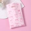 Girl Pink Bow Plastic Candy Bag Birthday Party Decor Kids Wedding Birthday Party Supplies Baby Shower Cookies Dessert Gift Bag