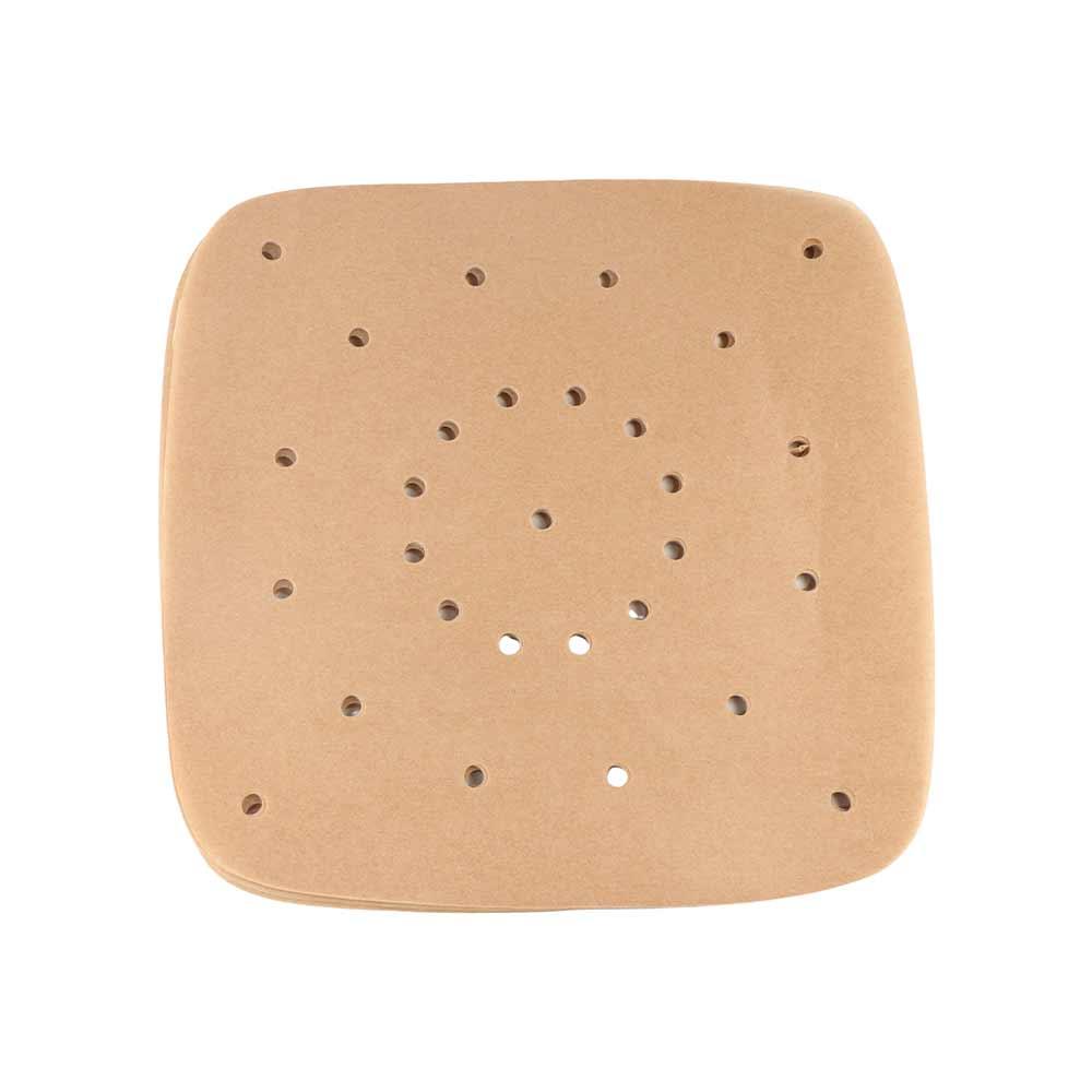 100ks čtvercový kulatý obdélníkový papír do fritézy s otvory na pečení Papír na grilování odolný vůči oleji