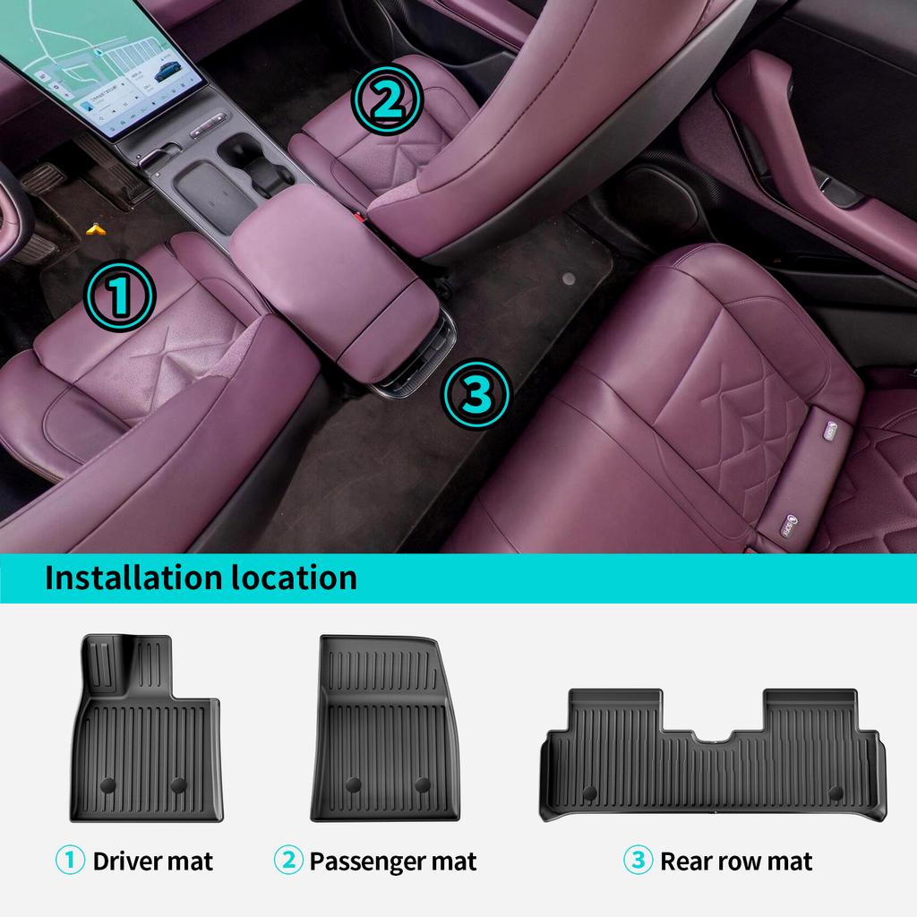 Smabee for NIO ET5 2022-2024 TPE 3D Car Floor Mats Trunk Pad All-Weather Accessories (Left Rudder)