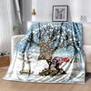 KRTECEK Flannel Blanket Soft Warm All-Season Throw, Design for Camping, Car Travel, Hiking Sofa, Bed, Office Perfect Gift for Parties